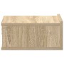 Mesitas de noche flotantes 2 uds contrachapada roble 40x30x15cm
