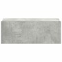 Mesita de noche flotante contrachapada gris hormigón 40x30x15cm