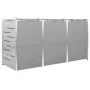 Shed for three steel garbage containers 207x77.5x112.5 cm by vidaXL, Waste container supports - Ref: Foro24-149560, Price: 55...