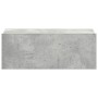 Mesitas de noche flotantes 2 ud madera ingeniería gris hormigón