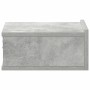 Mesitas de noche flotantes 2 ud madera ingeniería gris hormigón