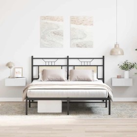 Mesitas noche flotante 2 uds contrachapada blanco 40x30x15 cm Mesitas noche flotante 2 uds contrachapada blanco 40x30x15 cm