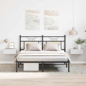Mesitas noche flotante 2 uds contrachapada blanco 40x30x15 cm Mesitas noche flotante 2 uds contrachapada blanco 40x30x15 cm