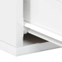Mesitas noche flotante 2 uds contrachapada blanco 40x30x15 cm