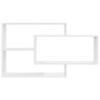 Estantes pared madera contrachapada blanco brillo 104x20x58,5cm