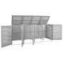 Shed for 4 steel garbage containers 276.5x77.5x112.5 cm by vidaXL, Waste container supports - Ref: Foro24-149561, Price: 684,...