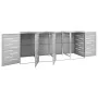 Shed for 4 steel garbage containers 276.5x77.5x112.5 cm by vidaXL, Waste container supports - Ref: Foro24-149561, Price: 684,...