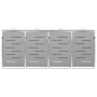 Shed for 4 steel garbage containers 276.5x77.5x112.5 cm by vidaXL, Waste container supports - Ref: Foro24-149561, Price: 633,...
