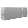 Shed for 4 steel garbage containers 276.5x77.5x112.5 cm by vidaXL, Waste container supports - Ref: Foro24-149561, Price: 684,...