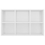 Estantería/Aparador madera ingeniería blanco brillo 66x30x98 cm