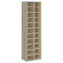 Mueble zapatero de madera contrachapada color roble 54x34x183cm