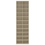 Mueble zapatero de madera contrachapada color roble 54x34x183cm