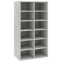 Zapatero de madera contrachapada gris hormigón 54x34x100,5 cm