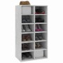 Zapatero de madera contrachapada gris hormigón 54x34x100,5 cm