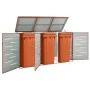 Shed for three steel garbage containers 207x77.5x112.5 cm by vidaXL, Waste container supports - Ref: Foro24-149564, Price: 49...