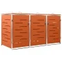 Shed for three steel garbage containers 207x77.5x112.5 cm by vidaXL, Waste container supports - Ref: Foro24-149564, Price: 49...