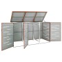 Shed for three steel garbage containers 207x77.5x112.5 cm by vidaXL, Waste container supports - Ref: Foro24-149564, Price: 46...