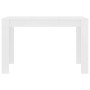 Mesa de comedor de madera de ingeniería blanco 120x60x76 cm