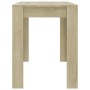 Mesa de comedor de aglomerado color roble Sonoma 120x60x76 cm