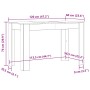 Mesa de comedor de madera de ingeniería gris 120x60x76 cm