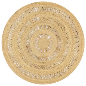 Alfombra hecha a mano de yute trenzado 120 cm