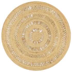 Alfombra hecha a mano de yute trenzado 120 cm