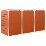 Shed for three steel garbage containers 207x77.5x112.5 cm by vidaXL, Waste container supports - Ref: Foro24-149564, Price: 49...