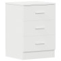 Mesita de noche madera contrachapada blanco 38x35x56 cm