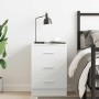 Mesita de noche madera contrachapada blanco 38x35x56 cm