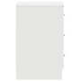 Mesita de noche madera contrachapada blanco 38x35x56 cm