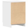Mesita de noche madera contrachapada blanco 38x35x56 cm
