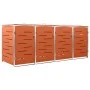 Shed for 4 steel garbage containers 276.5x77.5x112.5 cm by vidaXL, Waste container supports - Ref: Foro24-149565, Price: 593,...