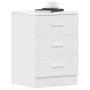 Mesitas de noche 2 uds madera contrachapada blanco 38x35x56 cm