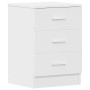 Mesitas de noche 2 uds madera contrachapada blanco 38x35x56 cm
