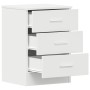 Mesitas de noche 2 uds madera contrachapada blanco 38x35x56 cm