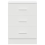 Mesitas de noche 2 uds madera contrachapada blanco 38x35x56 cm