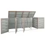 Shed for 4 steel garbage containers 276.5x77.5x112.5 cm by vidaXL, Waste container supports - Ref: Foro24-149565, Price: 593,...