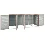 Shed for 4 steel garbage containers 276.5x77.5x112.5 cm by vidaXL, Waste container supports - Ref: Foro24-149565, Price: 593,...