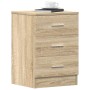 Mesitas de noche 2 uds aglomerado color roble Sonoma 38x35x56cm