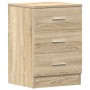 Mesitas de noche 2 uds aglomerado color roble Sonoma 38x35x56cm