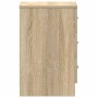 Mesitas de noche 2 uds aglomerado color roble Sonoma 38x35x56cm