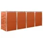 Shed for 4 steel garbage containers 276.5x77.5x112.5 cm by vidaXL, Waste container supports - Ref: Foro24-149565, Price: 593,...