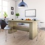 Mesa de comedor madera de ingeniería roble Sonoma 180x90x76 cm en Mesas de cocina y de comedor | Comprar online en Foro24