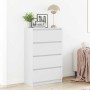 Aparador de madera contrachapada blanco 60x35x98,5 cm