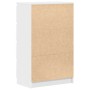 Aparador de madera contrachapada blanco 60x35x98,5 cm