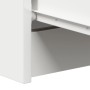 Aparador de madera contrachapada blanco 60x35x98,5 cm