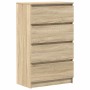 Aparador madera contrachapada color roble Sonoma 60x35x98,5 cm