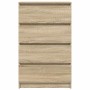 Aparador madera contrachapada color roble Sonoma 60x35x98,5 cm