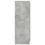 Aparador de madera contrachapada gris hormigón 60x35x98,5 cm