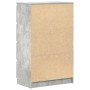 Aparador de madera contrachapada gris hormigón 60x35x98,5 cm